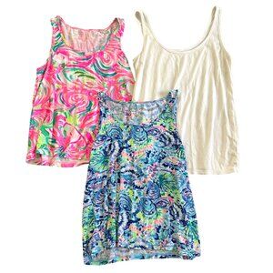 Lilly Pulitzer Women's Sz M Tank Tops Bundle Printed & Solid Styles